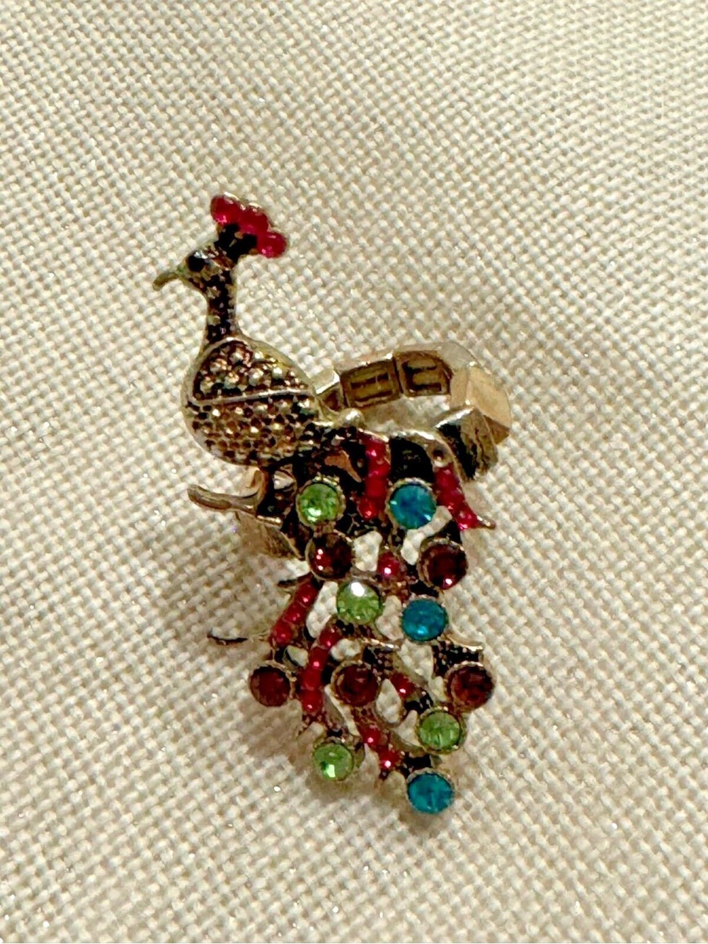 Multicolor Peacock Cocktail Ring - Women Jewelry